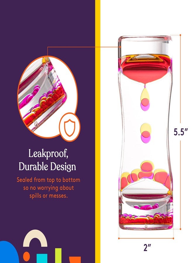 Special Supplies Liquid Motion Bubbler Toy (1-Pack) Colorful Hourglass Timer with Droplet Movement, Bedroom, Kitchen, Bathroom Sensory Play, Cool Home or Desk Decor (Pink) - Image 2